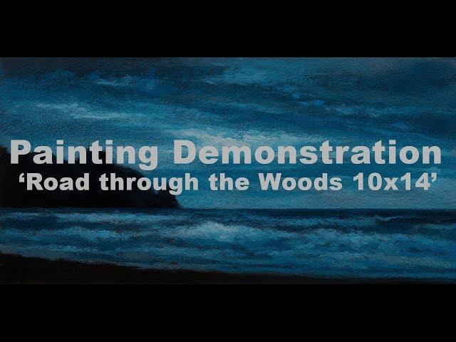 Sea Nocturne 5x10 Tonalist Landscape Painting Demonstration