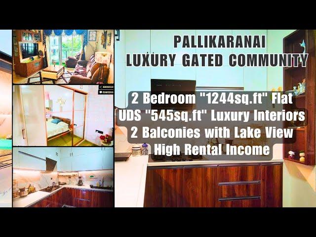 #PALLIKARANAI #2Bedroom 2Balcony 1244sqft #FlatForSale UDS 485sft #Luxury #Furnished #GatedCommunity