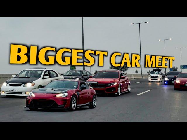 BIGGEST CAR MEET In Lahore | 50+ Cars Cruising on Ringroad