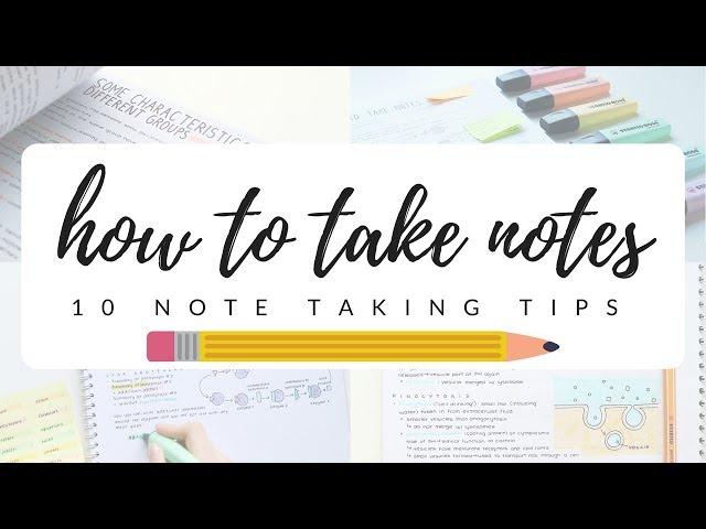 How to take efficient and neat notes - 10 note taking tips | studytee