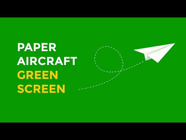 Paper Plane | Paper Plane Green Screen | Paper Airplane | GREEN SCREEN PAPER PLANE EFFECT