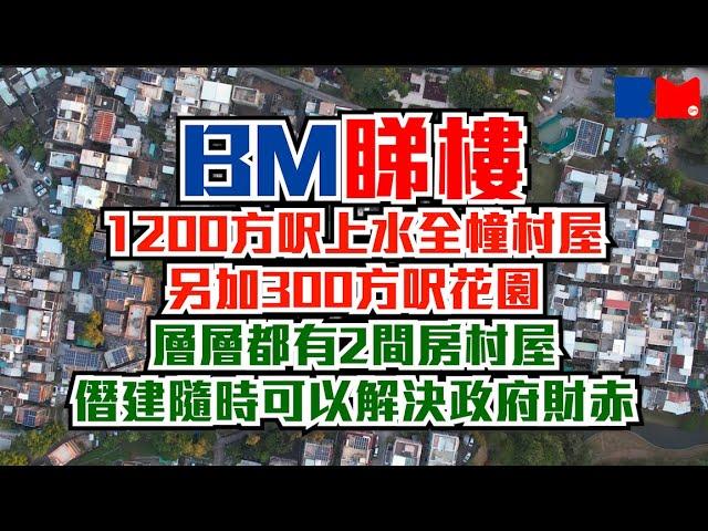 BM睇樓｜1200方呎上水全幢村屋 另加300方呎花園｜層層都有2間房｜村屋僭建隨時可以解決政府財赤｜#村屋 #上水圍 #二手樓 #一手樓 #筍盤 #bossmind