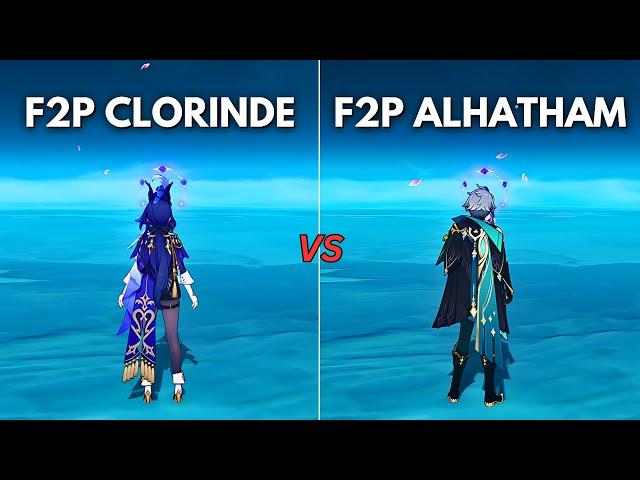 F2P:-Who is the BEST DPS?? Alhaitham vs Clorinde ! [ Genshin Impact ]