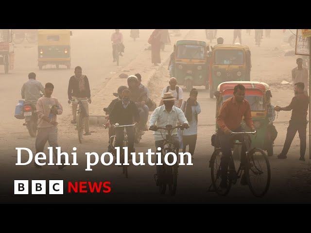 Severe air pollution blanketing Delhi and Lahore | BBC News