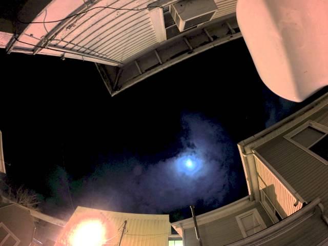 Go Pro Time Lapse (New Fireworks Cam) Backyard Moon