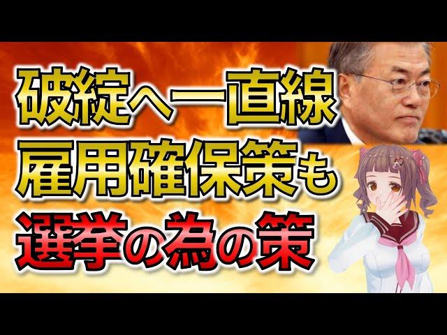 【韓国経済】破綻へ一直線！雇用確保策も選挙の為の策でしかない