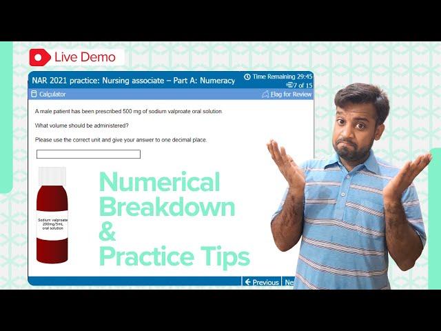 NMC Numerical Test Live Demo Tips and Tricks for Nurses & Midwives | nmc cbt Pearson exam #nmcuk