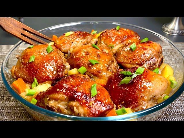 My favorite recipe for chicken thighs in the oven! They are the first to disappear from the table!