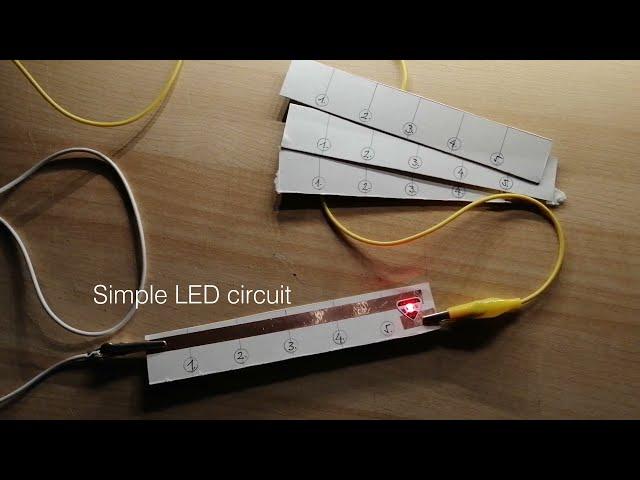 Bending test of copper tape (Adafruit 6mm Copper Foil Tape) - Paper circuits