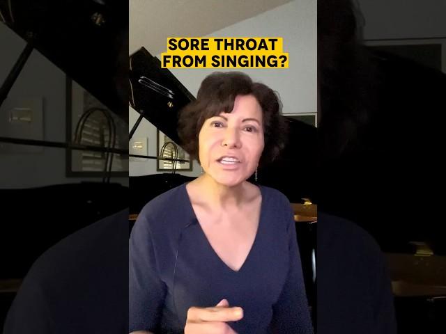 SORE THROAT WHILE SINGING?  Causes and Solutions! #shorts, #singinglessons, #vocalcoach