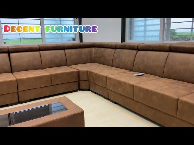 Decent u shape sofa for huge living room@DecentFurniture