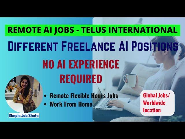 Hiring for AI Positions - Telus International | Remote Flexible Job | Work From Home Part-time Job