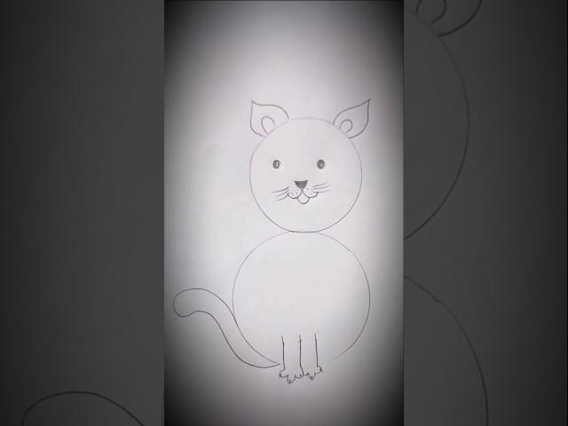 Easily cat drawing #drawing #easy drawing#shorts #short video