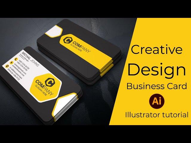 Creative Business Card Design Illustrator tutorial