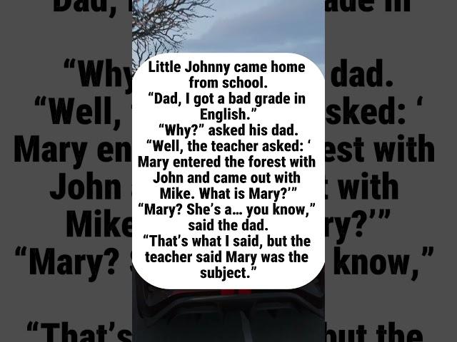Little Johnny’s English Homework — Funny Misunderstanding With His Dad#funny #joke #humor