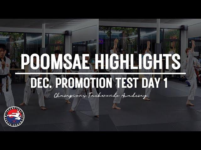 Taekwondo Poomsae Highlights | December 2024 Testing Day 1