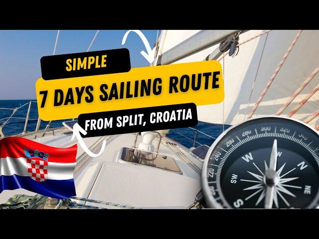 Sailing route from Split, Croatia