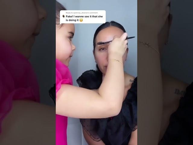 Little Girl doing a perfect full face make up. (Savage by Megan thee stallion)