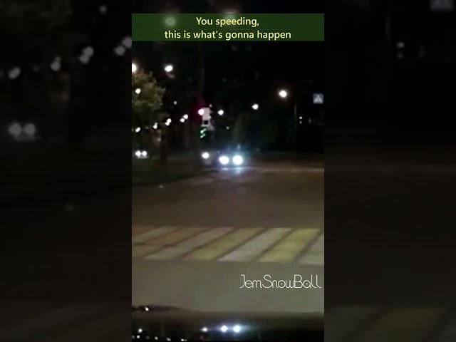 You speeding, this is what's gonna happen #fail #funny #dashcam #crash