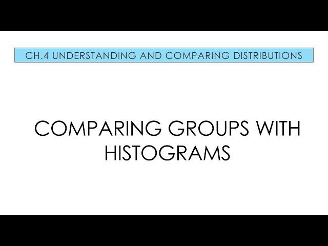 Applied Stats 4.1 Comparing Groups with Histograms