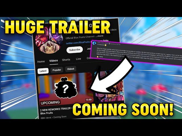 2 New Reworks + Update Trailer coming soon!! | Blox Fruits