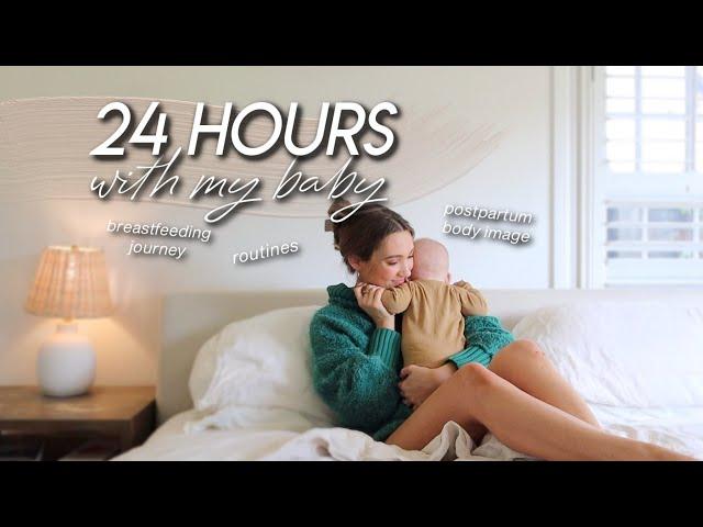 24 HOURS WITH MY BABY | new mom routines, breastfeeding journey, getting out, & postpartum struggles