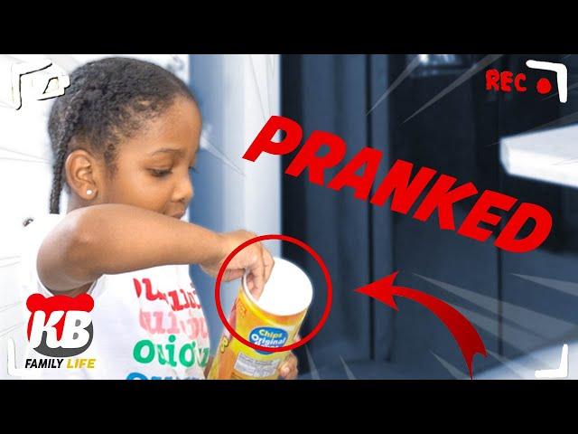 Chip Prank on Kam & Kyra | KB FAMILY LIFE VLOGS