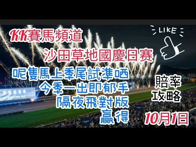 2024年10月1日沙田草地日賽(賠率攻略)