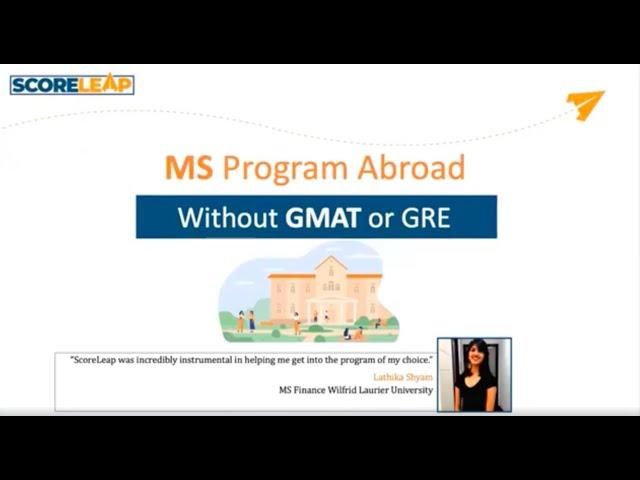 Applying to MS without GRE/GMAT, not a DREAM anymore