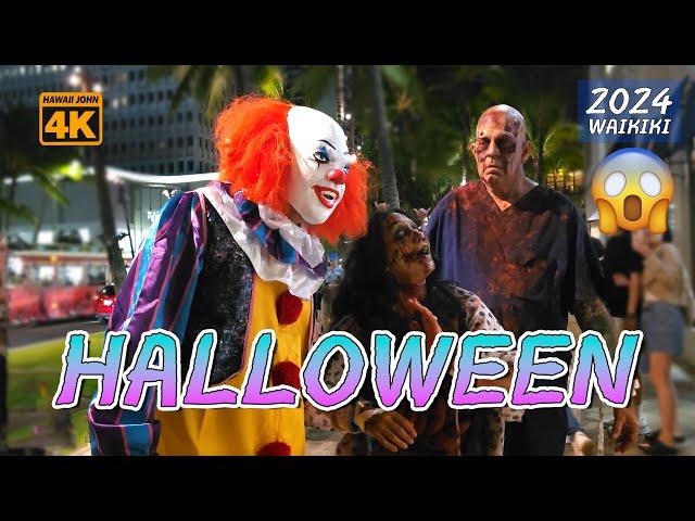 HALLOWEEN IN WAIKIKI HAWAII 2024  Kalakaua Ave & Kuhio Ave  Hawaii John 4K #hawaii #waikiki