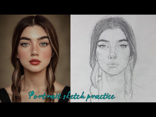 How to draw a portrait using Loomis method |PORTRAIT DRAWING |