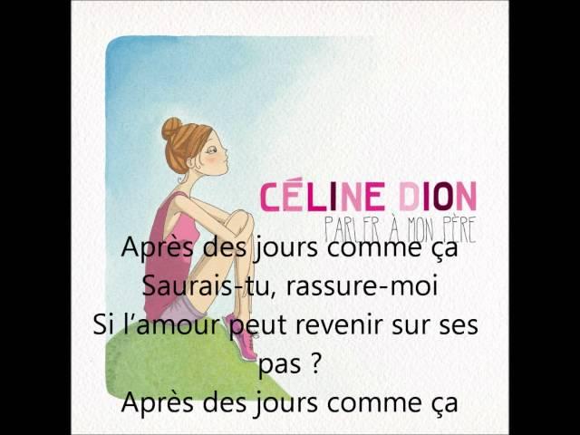 Celine Dion - Les Jours Comme Ca (Lyrics)