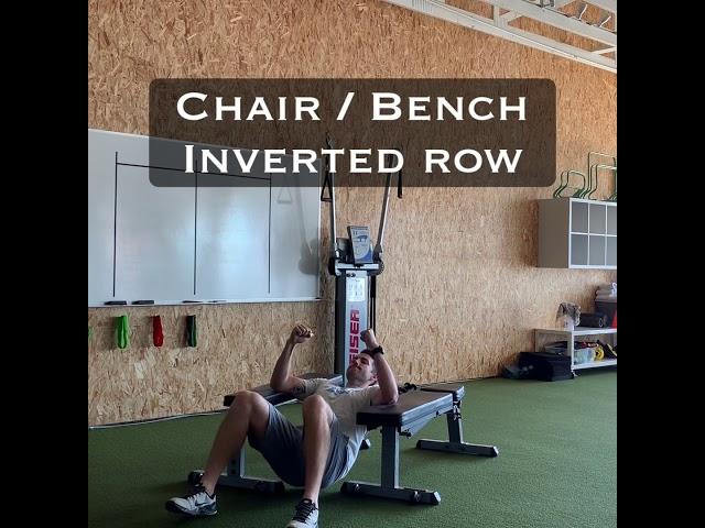 Bodyweight Inverted Row (with chair or bench)