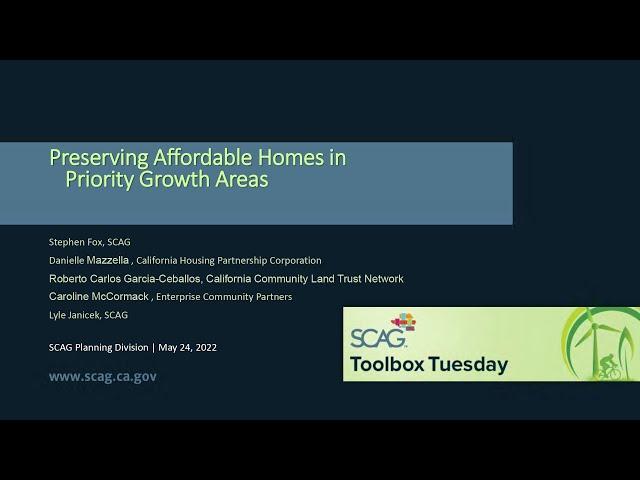 Toolbox Tuesday: Preserving Affordable Homes in Priority Growth Areas