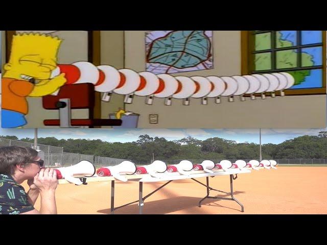 Bart Simpson Megaphone Challenge!