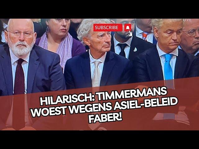 Hilarisch: Timmermans heeft GEEN ZIN in een nieuw kabinet met Wilders & Faber!