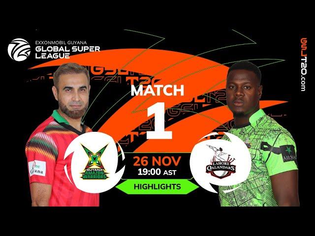 Highlights | Guyana Amazon Warriors vs Lahore Qalandars | GSL T20 2024