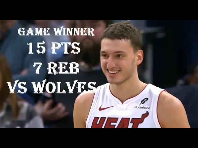 Nikola Jovic 15 Pts 7 Reb Miami Heat vs Minnesota Timberwolves HIGHLIGHTS