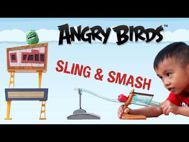 Angry Birds SLING & SMASH TRACK SET  | Unboxing and Review | Lucas & Ryan | LRH & Toyz