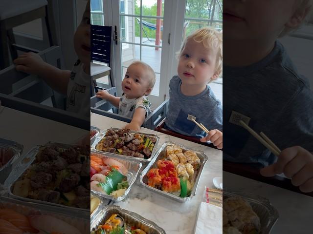 Another delicious lunch today  Sushi , sashimi and hibachi steak  … #happy #funny #family