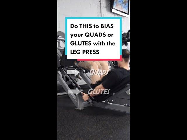 How to BIAS your QUADS or GLUTES with the LEG PRESS - Schaum Fitness