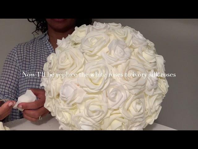 Elegant & big kissing flower ball centerpieces / step-by step/ Centros de mesa