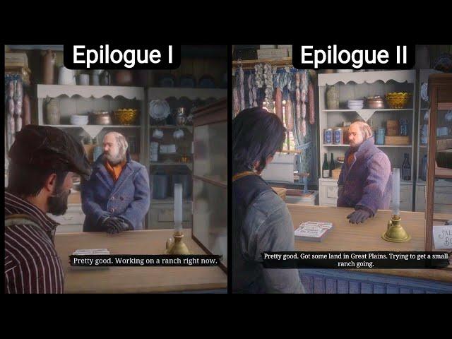 John Meets Mr Pearson In Epilogue I Vs Epilogue II (Hidden Dialogue) - RDR2