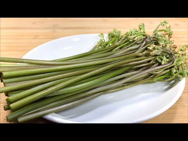 蕨菜还是这种做法更好吃，做法简单，香辣爽脆，开胃又下饭【阿灿美食记】