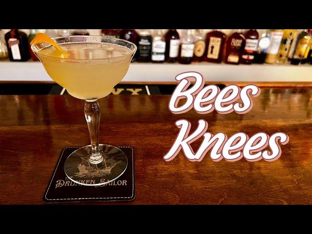 Making a Bees Knees, a classic cocktail.