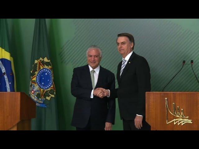 Brazil's Michel Temer meets president-elect Bolsonaro