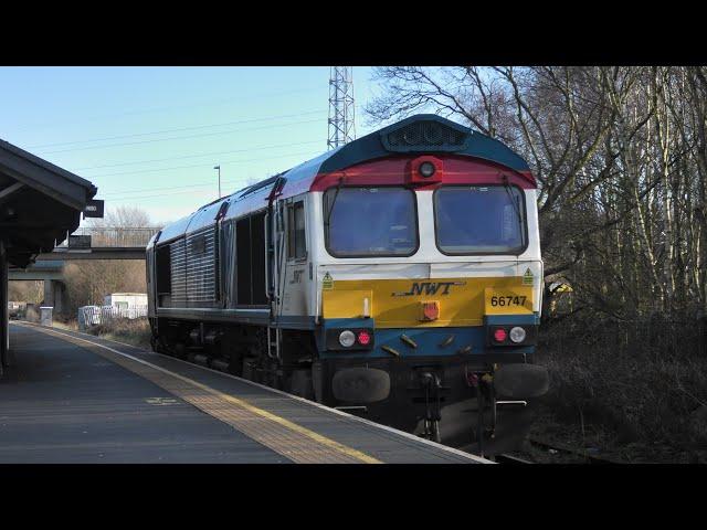 Trains at Bidston - Wirral Line - 12/1/21 ft. 66951 & 66747