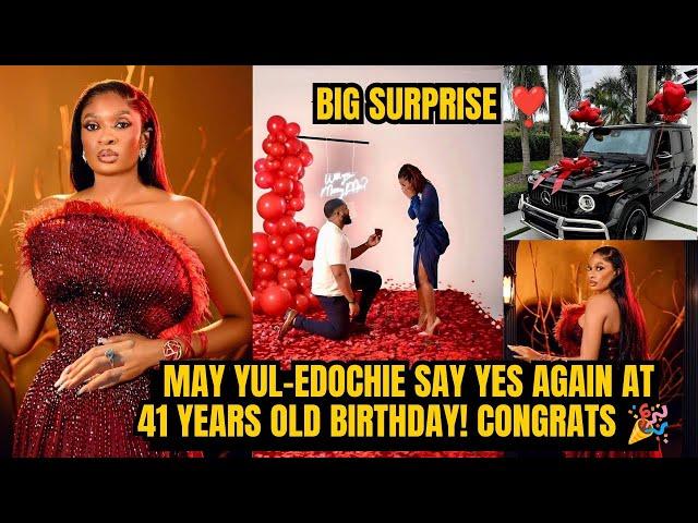 Wow! May Yul Edochie Say Yes  Again on Her 41 Years Old Birthday  See Engagement Video.