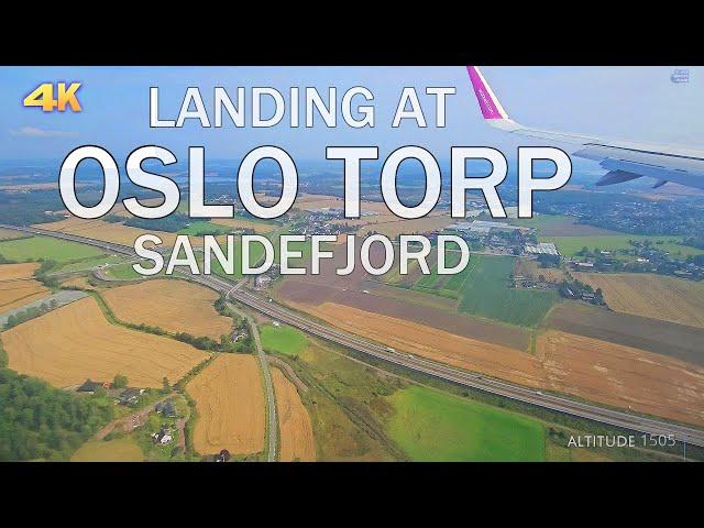 LANDING IN OSLO TORP - NORWAY 2025 4K