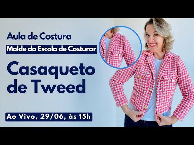 Aprenda a costurar o CASAQUETO DE TWEED | Série Casacos de Inverno Femininos da Escola de Costurar